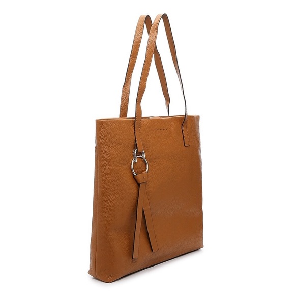 VINCE CAMUTO PLUMS LEATHER TOTE IN COGNAC - Picture 6 of 11
